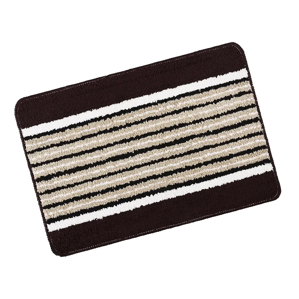 Kuber Industries 16x24 Inch Anti-Skid Water-Absorbent Door Mats for Home | Durable Main Entrance Footmats for Bathroom, Living Room & Office | Micro New Wings Lining - Brown